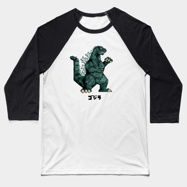 Showa Godzilla Baseball T-Shirt by Capt. Jack